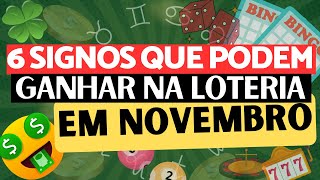 🍀6 SIGNOS COM MAIS SORTE EM NOVEMBRO [upl. by Ataeb]