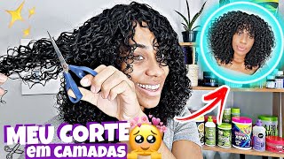 MELHOR CORTE para CABELOS CACHEADOS e CRESPOS  como cortar cabelo cacheado sozinha [upl. by Okun]