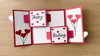 Happy Birthday Card  Easy card for birthday and anniversary [upl. by Clellan986]