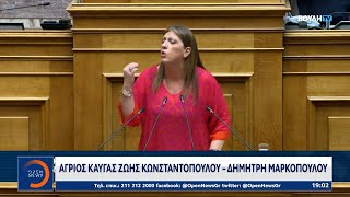 Άγριος καυγάς Ζωής Κωνσταντοπούλου  Δημήτρη Μαρκόπουλου  Ethnos [upl. by Emmott]