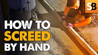 How to Screed a Floor by Hand  Screeding Tips [upl. by Malloch]