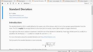 Python  Standard Deviation [upl. by Camfort]