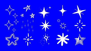 🔴 STARS DOODLES and SCRIBBLE Animation Overlay ➽ 22 Download link [upl. by Eidorb206]