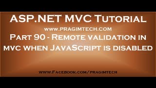 Part 90 Remote validation in mvc when javascript is disabled [upl. by Wertz]