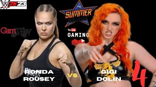 Ronda Rousey vs Gigi Dolin 4  Summer Slam  WWE2K23 Gameplay rondarousey gigidolin wwe [upl. by At]