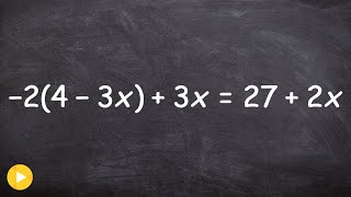 How to solve a multi step equation with a variable on both sides [upl. by Anailil]