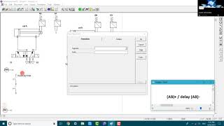 ELECTROPNEUMATIC CIRCUIT  AB \ delay AB  Automation studio [upl. by Garrott]