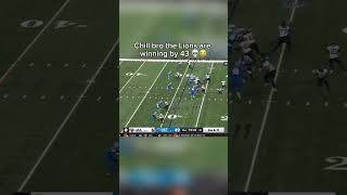 Chill bro the Lions are winning by 43 💀😭 nfl football funny edit [upl. by Etnaled110]