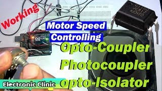 Arduino uno Electronics tutorial phototransistor Optocoupler or Optoisolator working amp use quotmotorquot [upl. by Ardnaed]