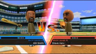 Wii Sports  Baseball Will Smith Vs Steve Harvey [upl. by Saduj]