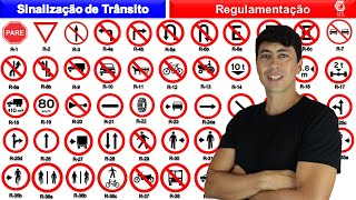 SINALIZAÇÃO DE TRÂNSITO  Significado das placas de Regulamentação  PLACAS DE TRÂNSITO [upl. by Ahsinrac299]