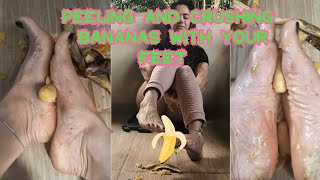 MALU FEET CARLiVE👣LETS PEEL THE BANANA WITH OUR FEET 🍌🍌🤤😋 crush [upl. by Loginov]