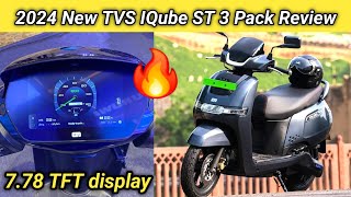 2024 New TVS IQube ST Top model Review  Tvs iqube on road price  IQube ST  TVS IQube Range [upl. by Inna]