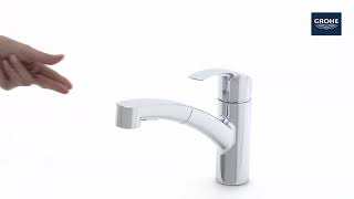 GROHE Eurosmart Kitchen Taps  Pullout kitchen mixers [upl. by Lishe]