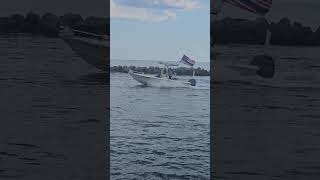 BOAT CRUISING INTO THE INLET – RELAXING SCENE AT VENICE FLORIDA JETTY [upl. by Daphna509]