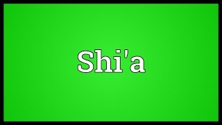 Shia Meaning [upl. by Moazami]