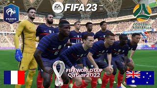 COUPE DU MONDE 2022 FRANCE  AUSTRALIE  FIFA 23 4K [upl. by Woodall]