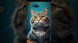 Cats swimming with fishes under the ocean cat catlover kitten mycat lovelycat wallpaper [upl. by Wendie253]