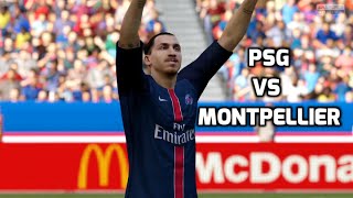 HD PSG vs Montpellier Hérault Ligue 1 05 Mars 2016 Fifa 16 FR 1080p60 [upl. by Eirallam]