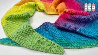 Knit a Super Quick amp Easy Asymmetrical Shawl [upl. by Tnahs121]