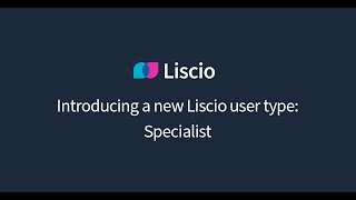 Introducing a new Liscio user type Specialist [upl. by Fredra]