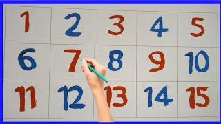 1 to 15 numbers counting for kids and toddlers preschool learning vedios 123 [upl. by Anoblav266]