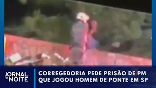 Corregedoria pede prisão de PM que atirou homem em córrego  Jornal da Noite [upl. by Birecree64]