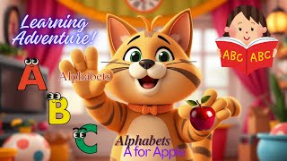 FAST way to Learn ABCDE Alphabet Colourful Learning Adventure with ABCD song nurseryrhymes [upl. by Ortensia]