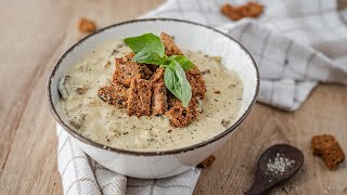 Steinpilze in veganer Rahmsoße mit CheezeCroutons [upl. by Charil826]