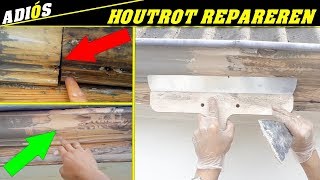 HOUTROT REPAREREN hout repareren met epoxy [upl. by Lotti]