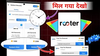 Rooter App Free Fire Max Diamond Bug Loot  Rooter App Free Fire Diamonds Redeem Problem Solve Trick [upl. by Llewol727]