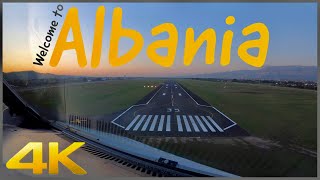 FULL approach and LANDING RUNWAY 35 in Tirana Albania LATI TIA [upl. by Rhett]