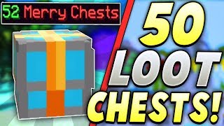 OPENING 50x Bedwars Christmas Loot Chests Is it worth it [upl. by Juieta653]