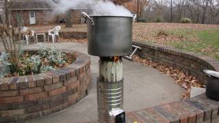 DIY vortex gasifier cookstove from coffee cans [upl. by Vasily756]