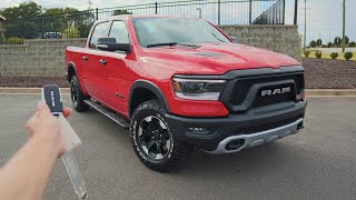 2022 RAM 1500 Rebel Crew Cab 4X4 Start Up Walkaround POV Test Drive and Review [upl. by Ainotal138]