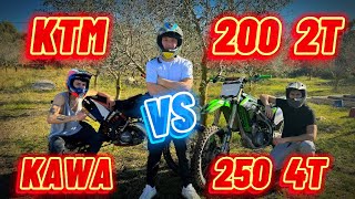 KTM 200 2T vs KW 250 4T [upl. by Alodi]