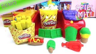 Popcorn selber machen aus knete  Play Doh Poppin Movie Snacks Popcorn Maschine Demo [upl. by Besse]