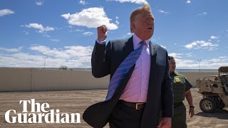 Trump says the US is full on visit to USMexico border [upl. by Akema]