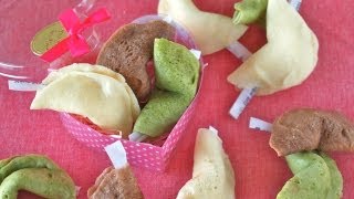 How to Make Microwave Fortune Cookies Valentines Day Recipe フォーチュン・クッキー [upl. by Ile]