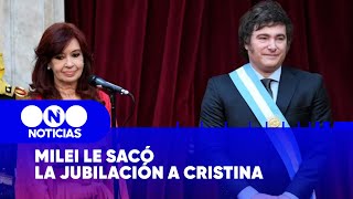 MILEI LE SACÓ la JUBILACIÓN de privilegio a CRISTINA KIRCHNER  Telefe Noticias [upl. by Ntisuj268]