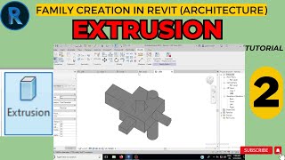 Extrusion  Autodesk Revit Architecture Family Full Tutorials aeccad [upl. by Akitan]