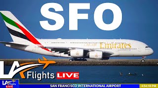 🔴LIVE SFO AIRPORT LIVE  San Francisco International Airport  SFO Plane Spotting [upl. by Wilburt]