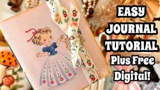 DIY Mini Junk Journal Tutorial  Mothers Day Journal Tutorial  Beginner Friendly Junk Journal [upl. by Anaujahs]