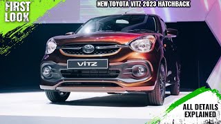 New Toyota Vitz 2023 Hatchback Launched  First Look  Explained All Changes Spec Features amp More [upl. by Suollecram]