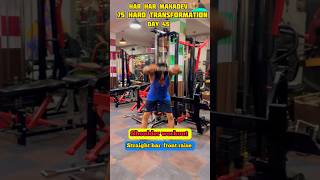 Day 45  75 hard transformation challenge 75hard shoulderworkout trendingshort gymshorts [upl. by Yelich]