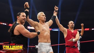 The new Elite EVPs amp Okada make their inring AEW Debut PAC returns  3924 AEW Collision [upl. by Chabot896]