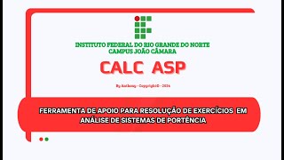 DEMONSTRAÇÃO DE COMO FUNCIONA A CALC ASP v1 [upl. by Spense]