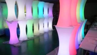 voice control light up furniture LED Coffee bar tableLED table LED Chair LED Stool [upl. by Atinod]