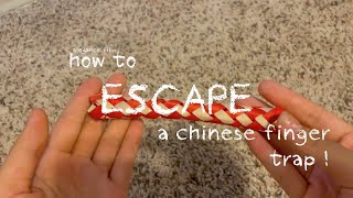 how to escape a chinese finger trap 🗝  aefilm [upl. by Ellenehs]