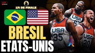 🔴LIVE BRÉSIL  ÉTATSUNIS  14 DE FINALE  BASKETBALL  JEUX OLYMPIQUES PARIS 2024  EN DIRECT [upl. by Annoerb]